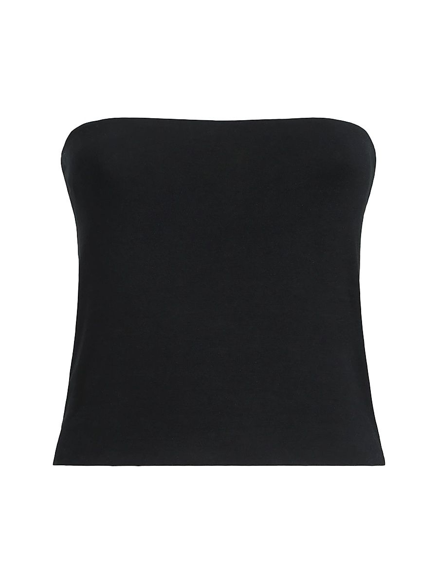 Women's Stretch Cotton Jersey Bandeau Top - Black - Size XXXL