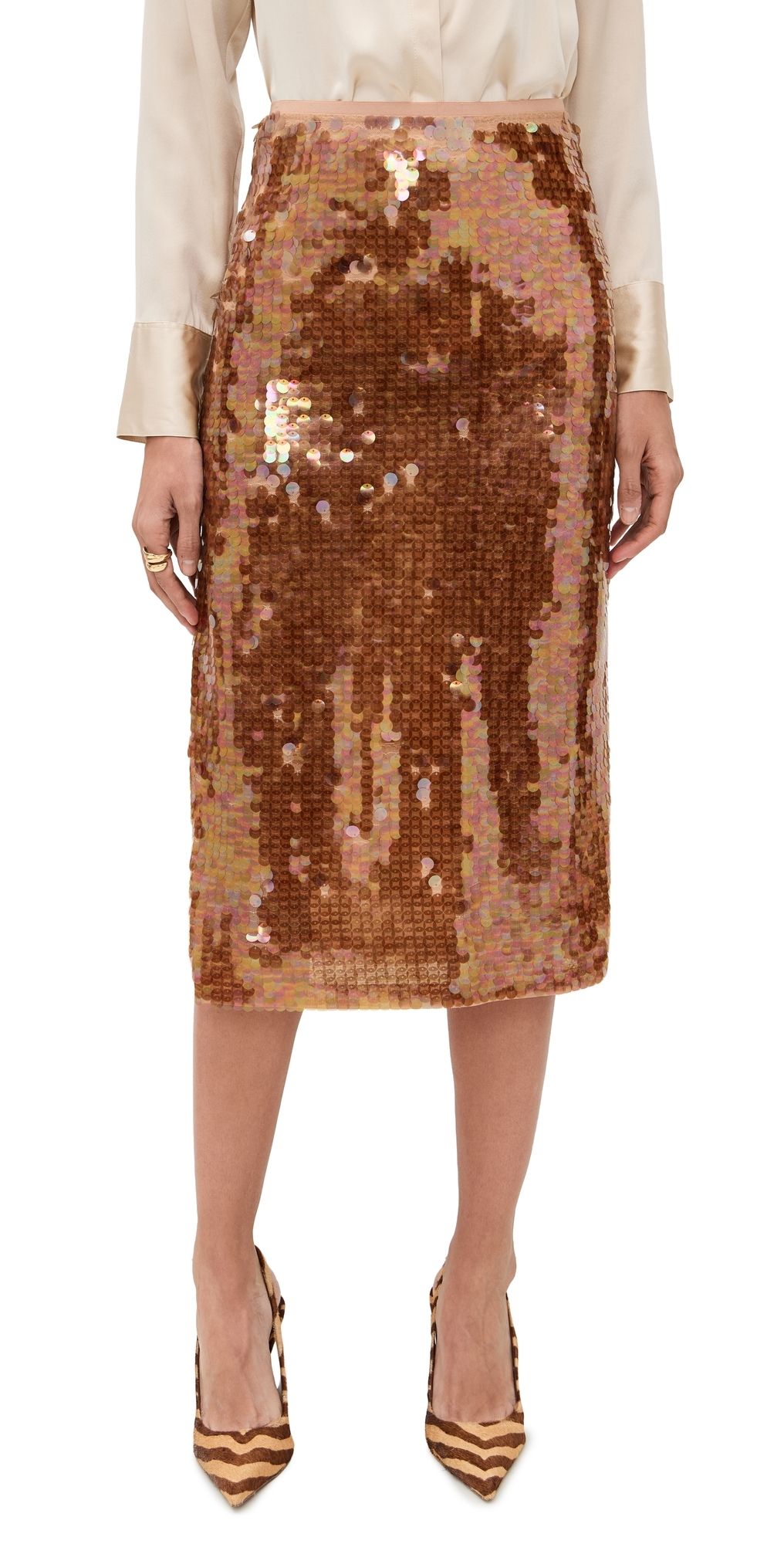 BAUM UND PFERDGARTEN Shania Sequin Skirt Burro Camel 38