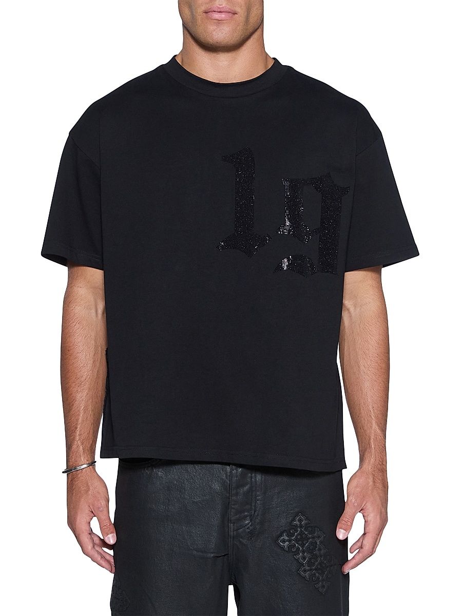 Men's Stardom Cotton Crewneck T-Shirt - Black - Size XXL