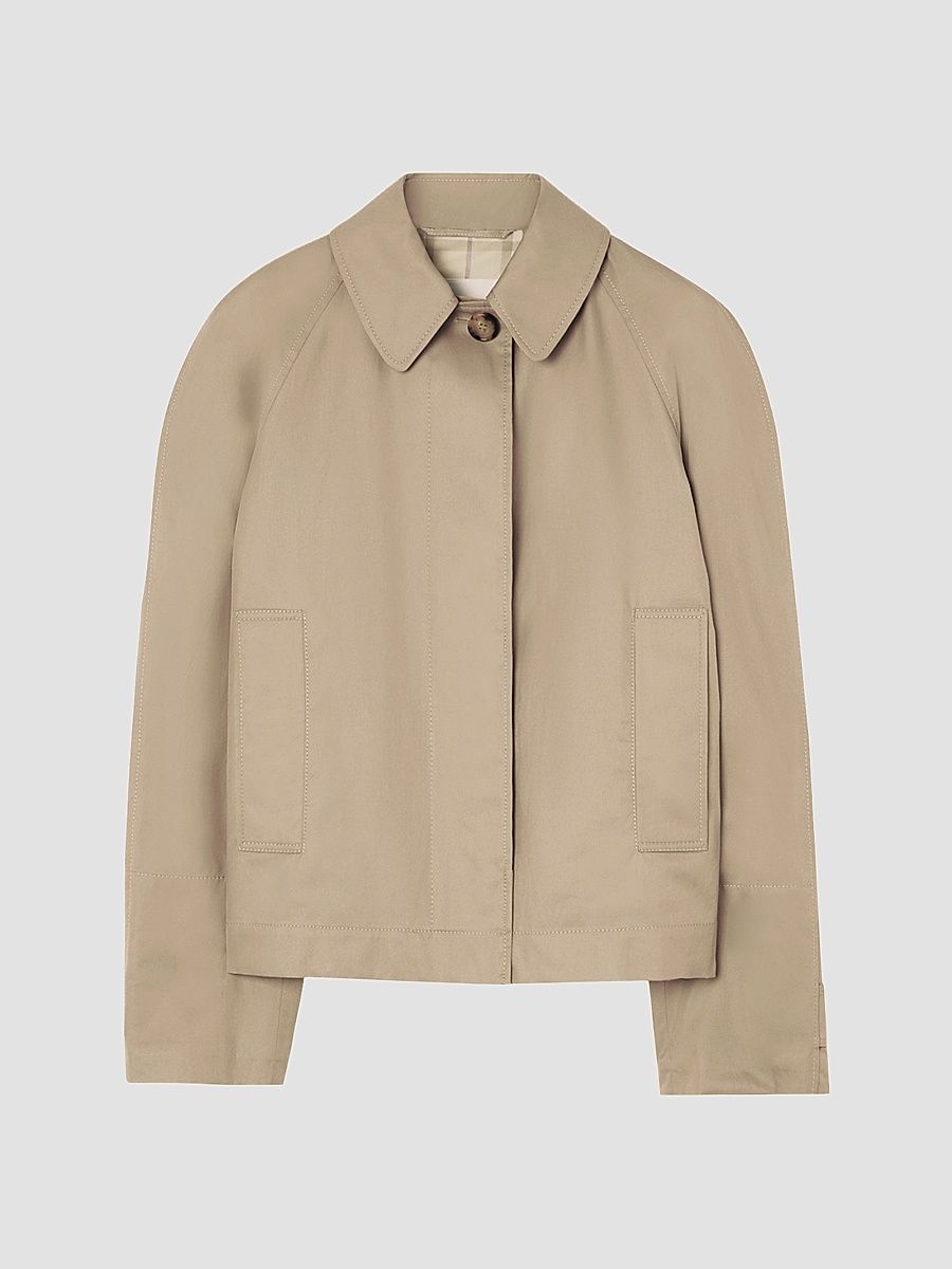 Women's Tropical Gabardine Cotton Jacket - Saltmarsh Beige - Size 14