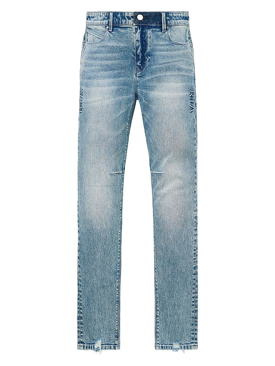 Men's Clayton Light-Wash Skinny-Fit Jeans - Ocean Shine - Size 38