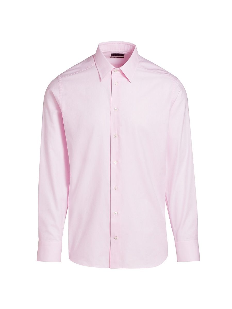 Men's Birdseye Cotton Dress Shirt - Light Pink - Size 16