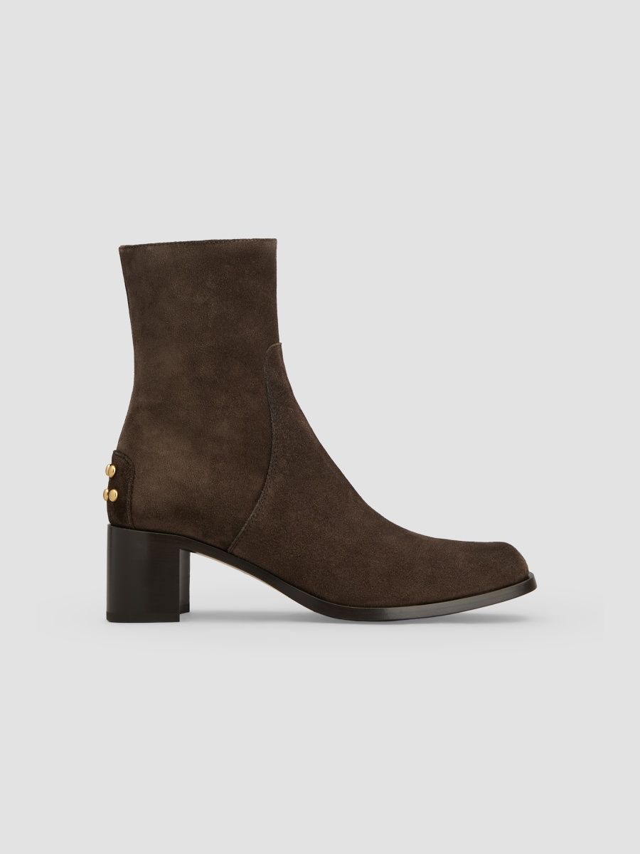 Tod's Women's 60MM Studded Suede Ankle Boots - Testa Moro - Size 11
