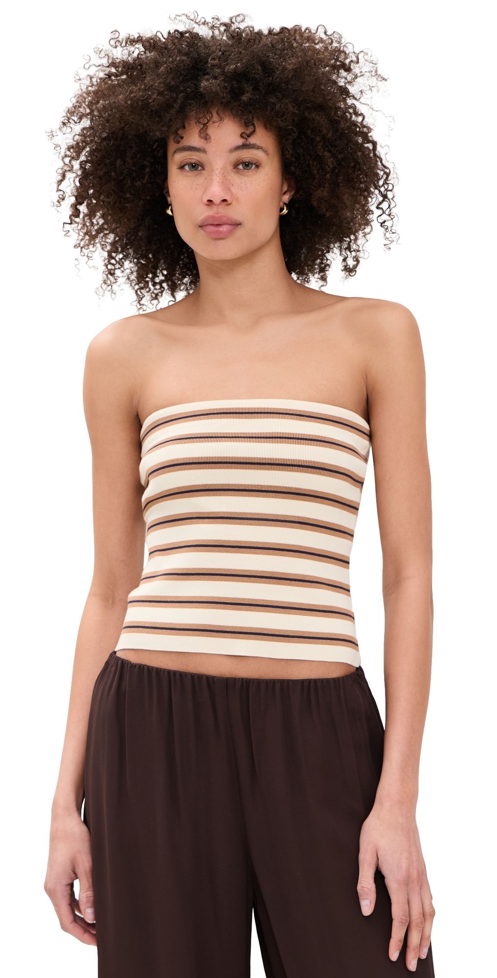 Cara Cara Briar Tube Top Navy/Ginger Stripe L