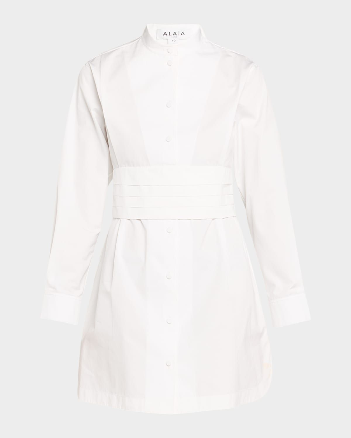 Cummerbund Mini Shirtdress