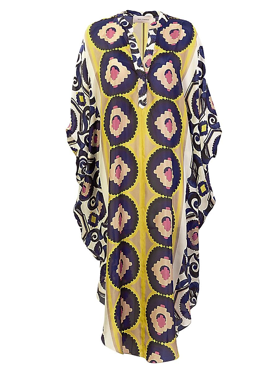 Women's Isle Mosaic Tunic Dress - Yellow Mosaic - Size XL