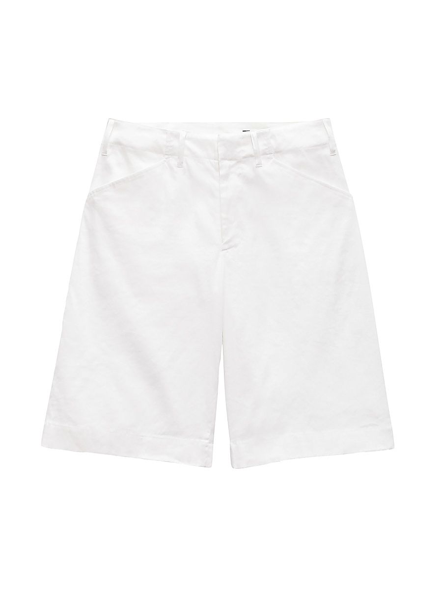 Women's Banks Linen-Blend Shorts - White - Size 10