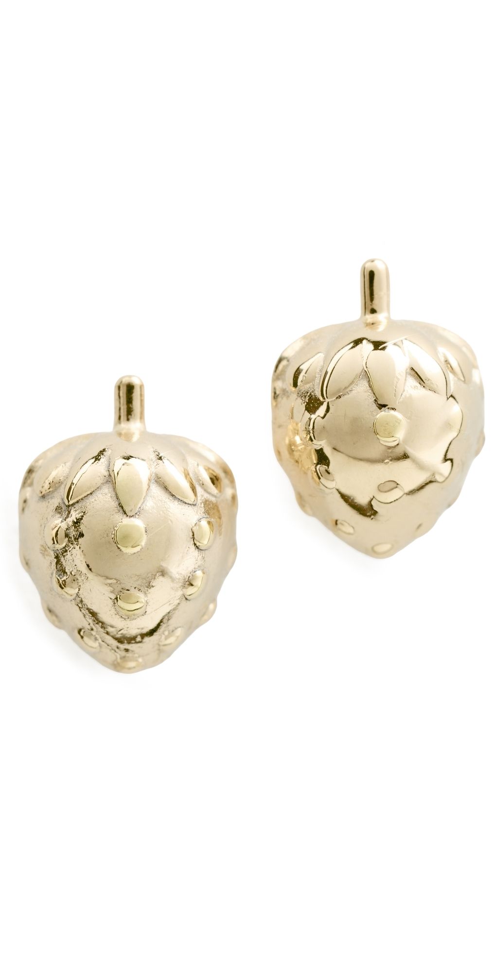 Madewell Demi-Fine Strawberry Stud Earrings 14K Gold One Size