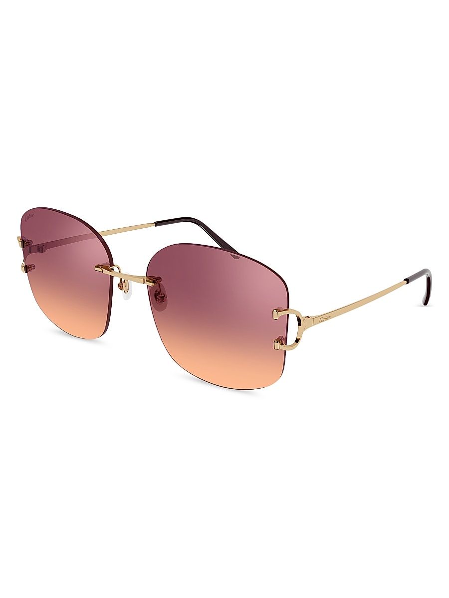 Women's Signature C 60MM Square Sunglasses - Gold
