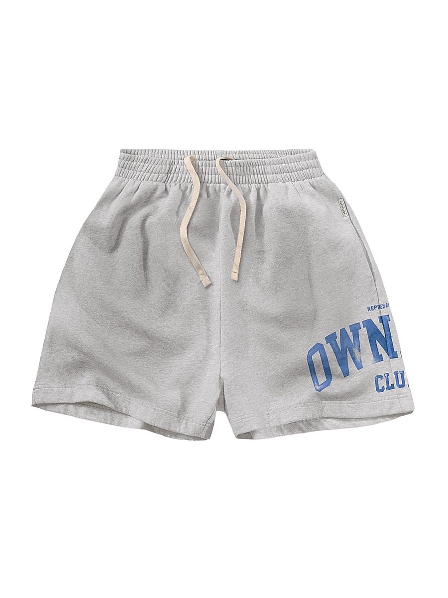 Men's Owners Cotton Jersey Drawstring Shorts - Sprayed Ice Grey Marl - Size XL