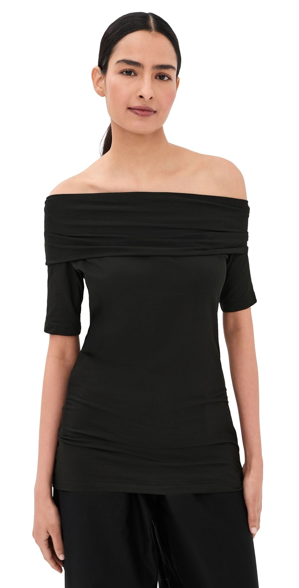 Lemaire Short Sleeve Twisted Top Black S