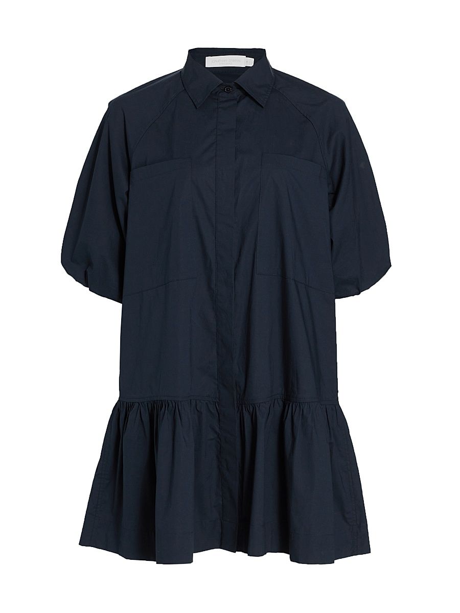 Women's Crissy Cotton Poplin Mini Shirtdress - Midnight - Size XL