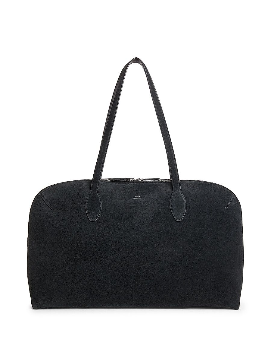 Women's Garderob Suede Day Tote Bag - Black