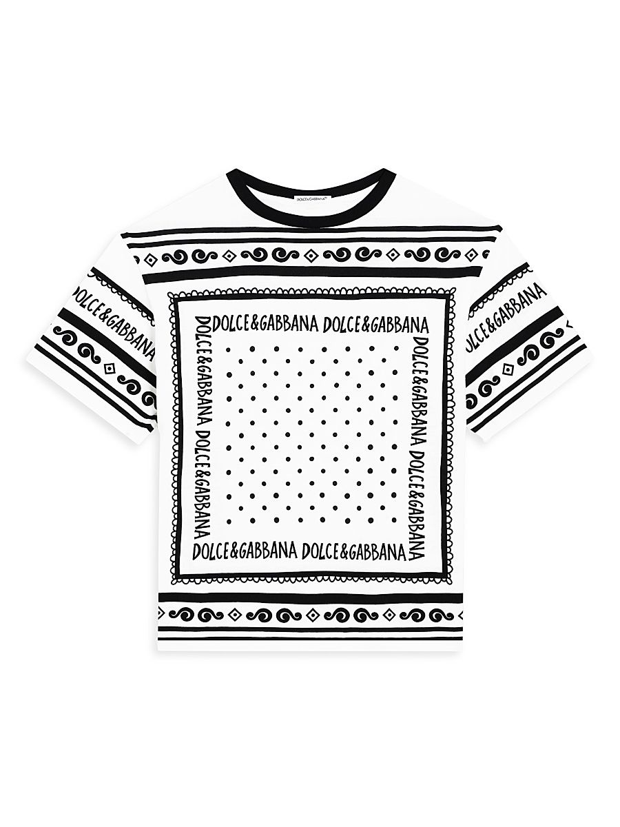 Little Boy's & Boy's Logo Bandana Print T-Shirt - Bandana Blue - Size 6