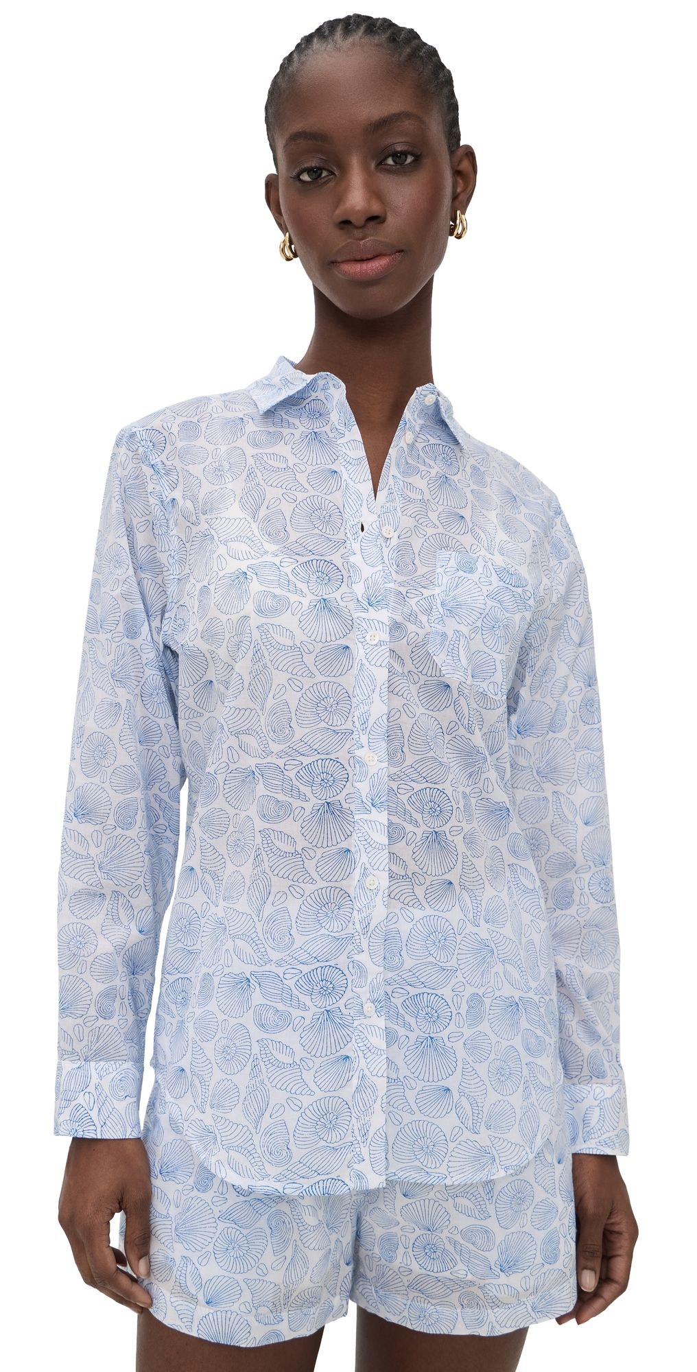Marea Favorite Seashell Shirt Blue Seashell M