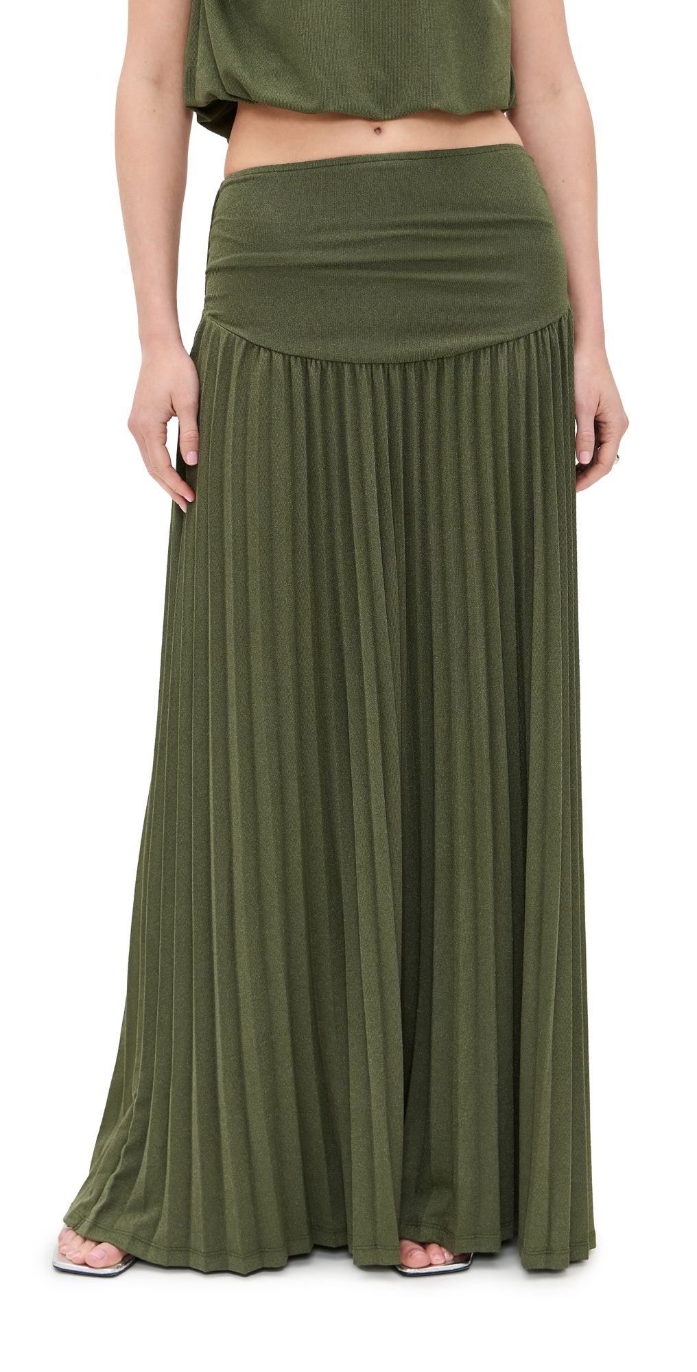 Lioness Field of Dreams Maxi Skirt Olive L