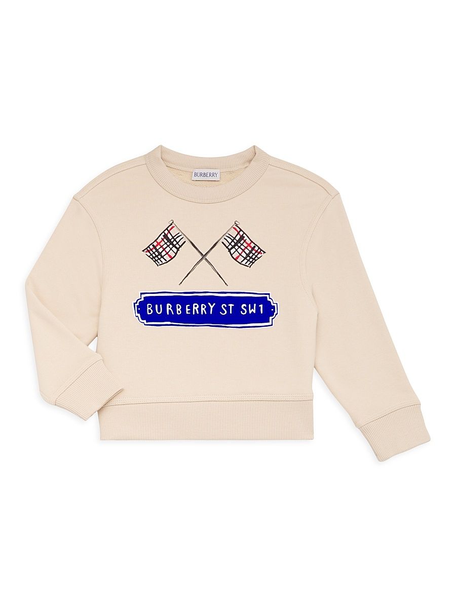 Baby's, Little Boy's & Boy's Graphic Crewneck Sweatshirt - Calico White - Size 6 Months