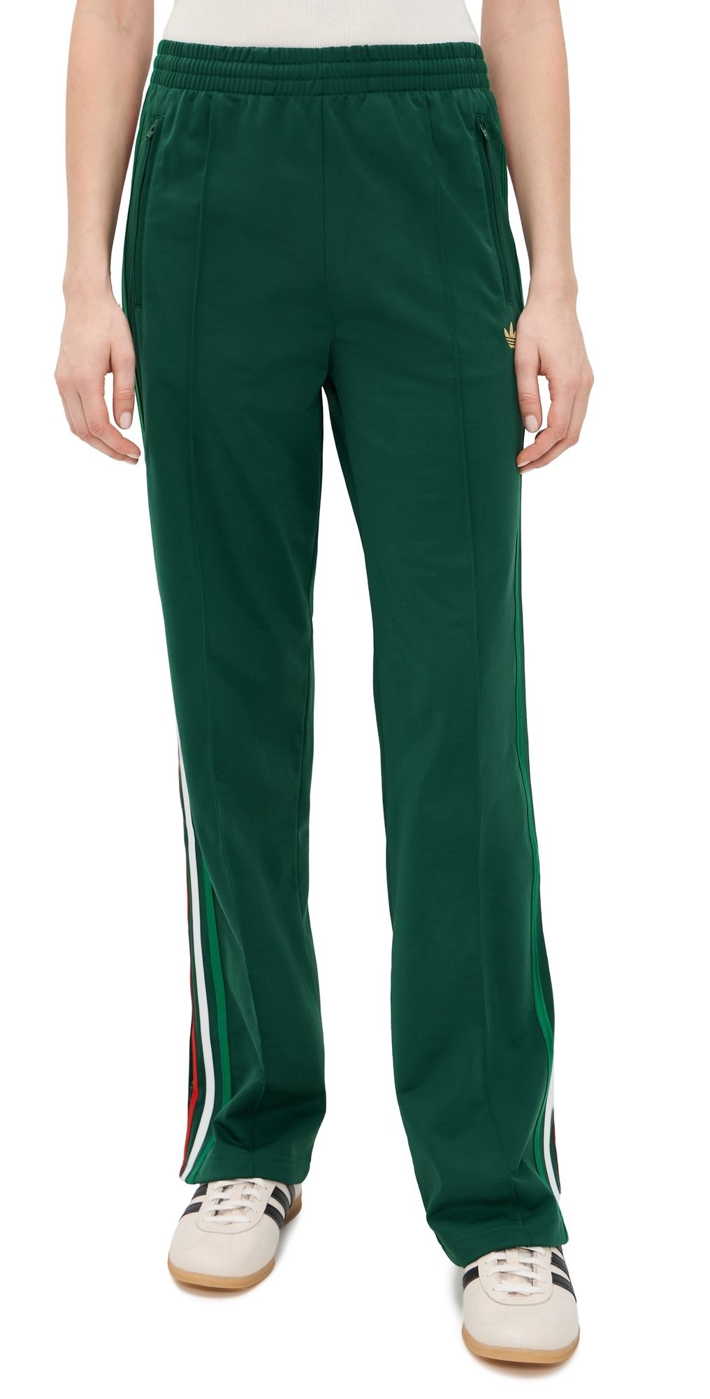 adidas Firebird Classic Track Pants Team Dark Green/Bold Green/Wh S