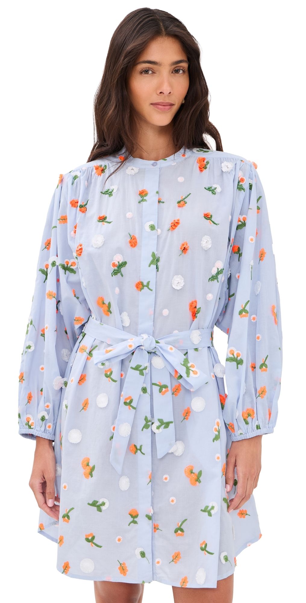 ESSENTIEL ANTWERP Jalen Embroidered Dress Combo3 Nile Blue L