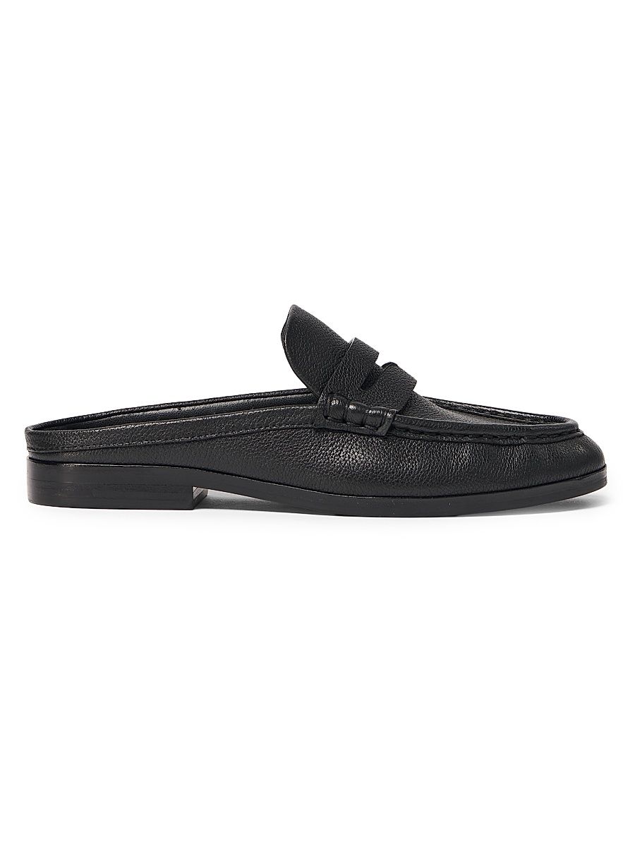 Women's Dean Pebbled Leather Mules - Black - Size 6