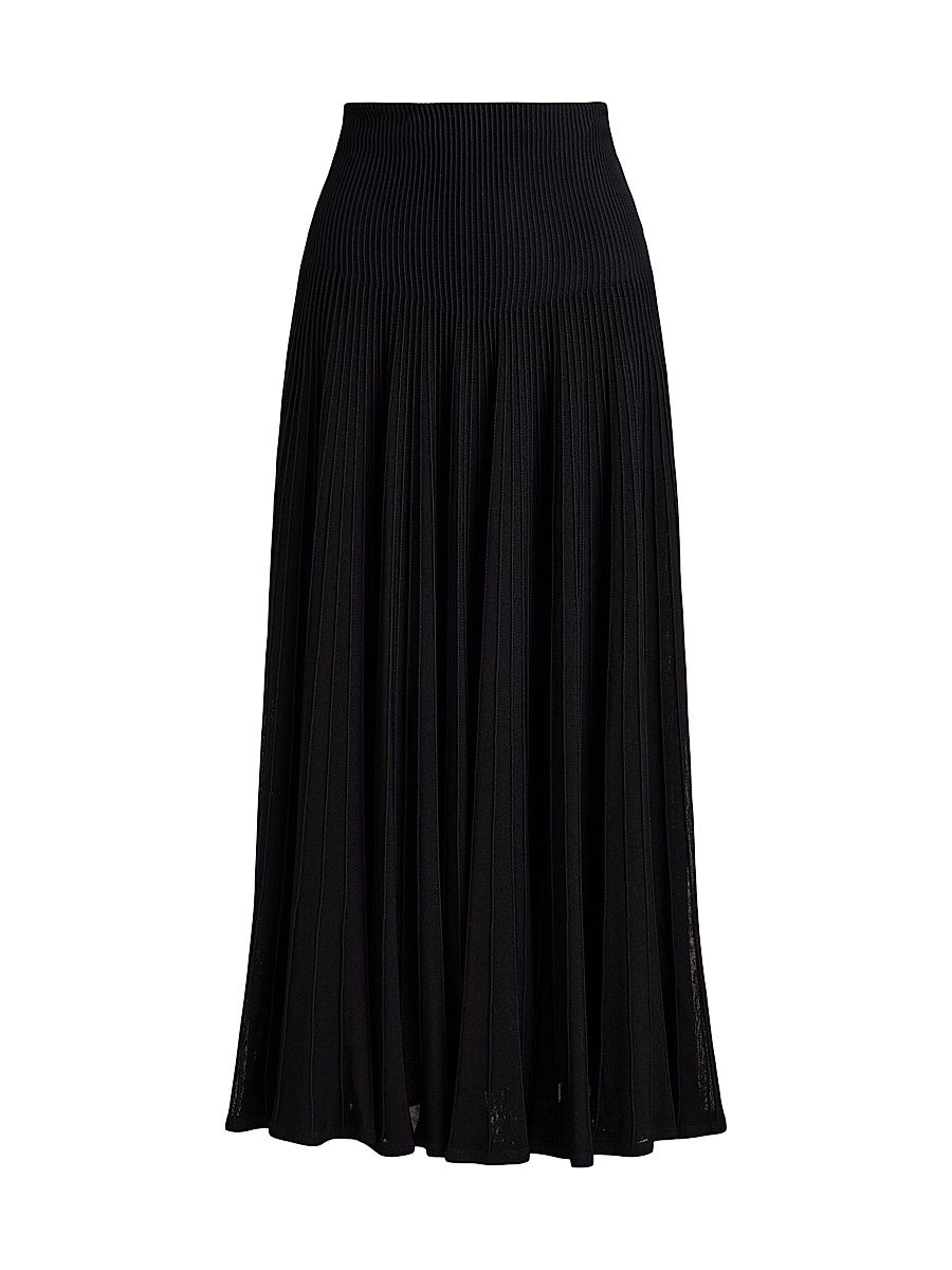 Women's Celia Matte Ottoman Knit Midi-Skirt - Black - Size XS