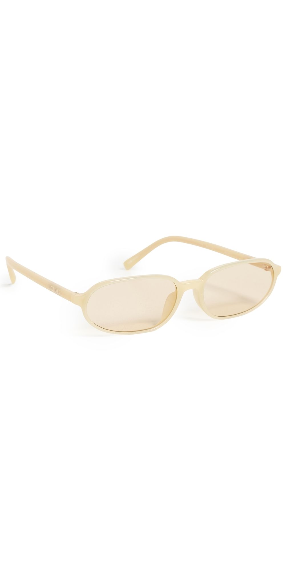 Jacquemus Alba Oval Sunglasses Yellow One Size