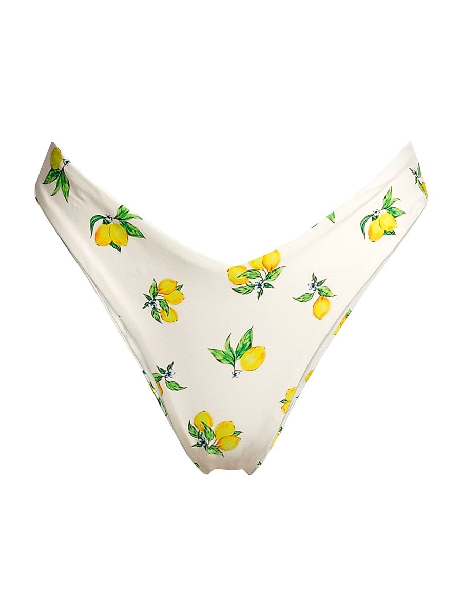 Women's Delilah Bikini Bottom - Off White Multi - Size XL
