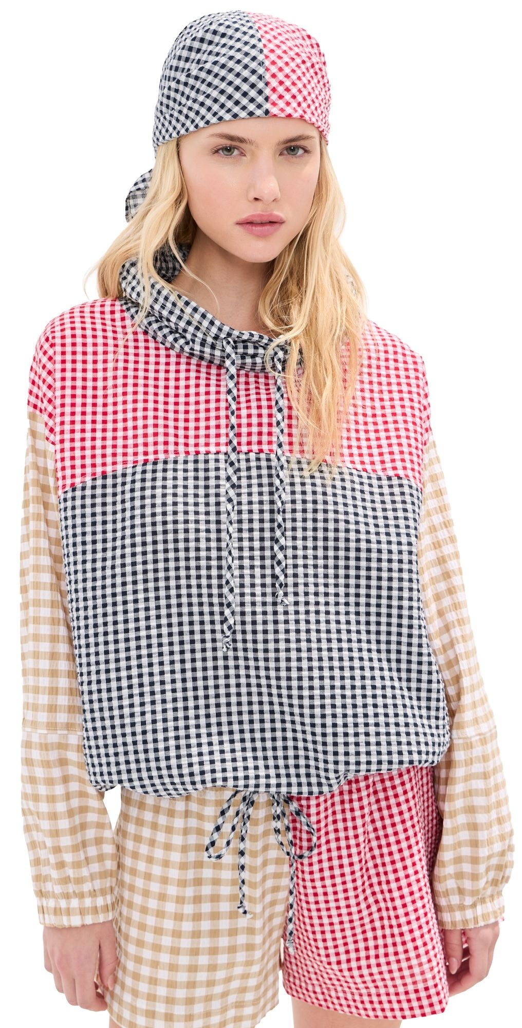 LE BOP Carson Anorak Khaki Check S