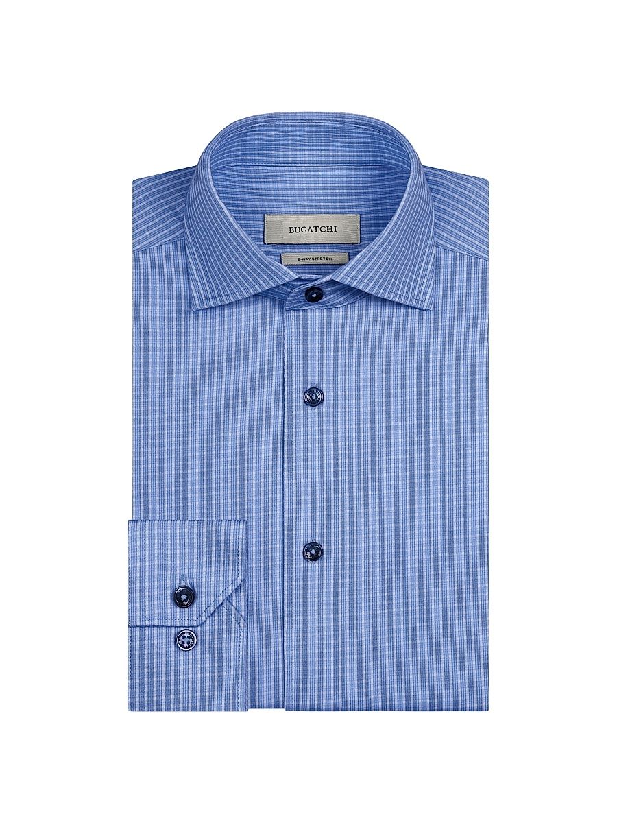 Men's Devon Checked OoohCotton Shirt - Air Blue - Size XXL