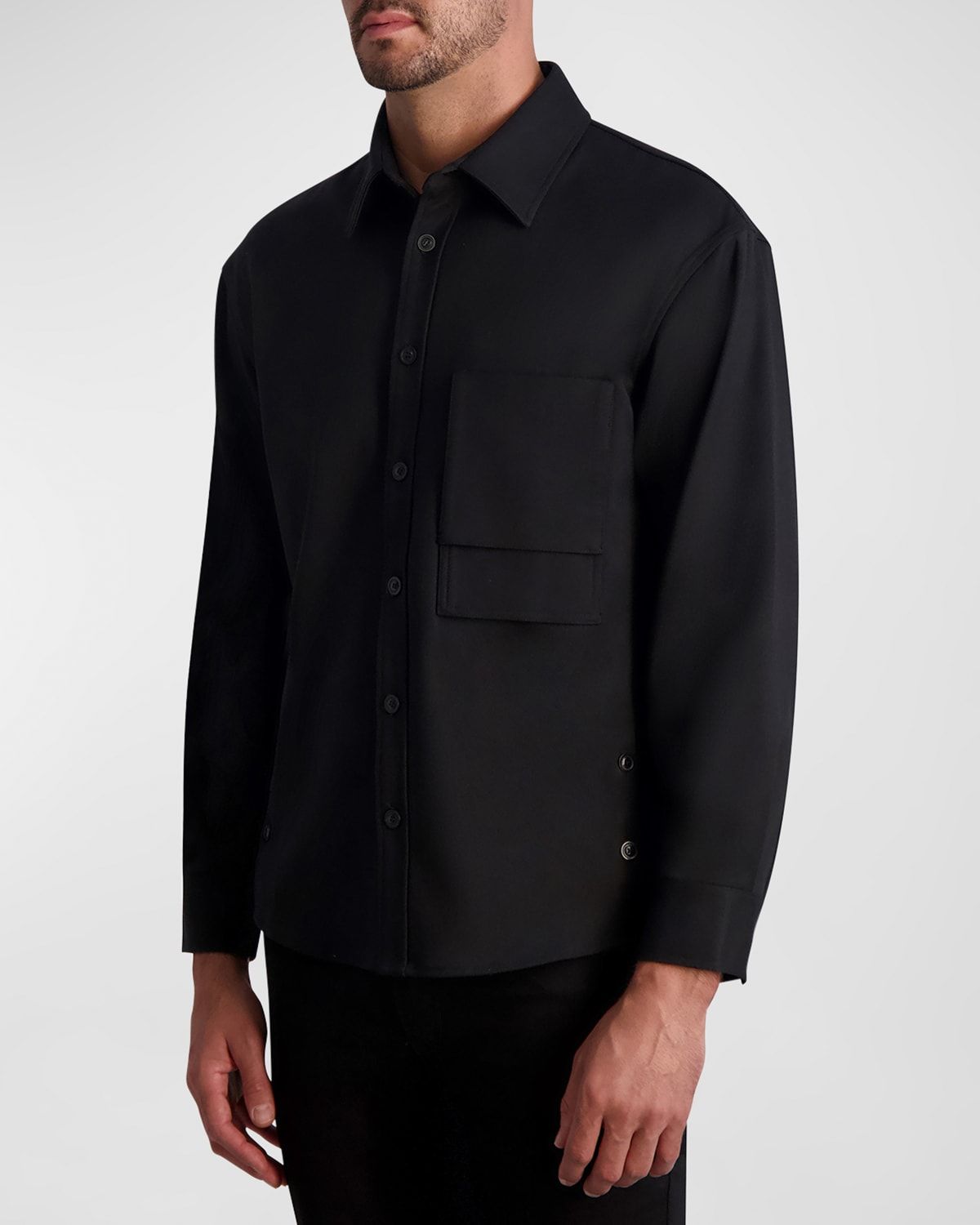 Men & apos;s Overshirt with Large Pocket