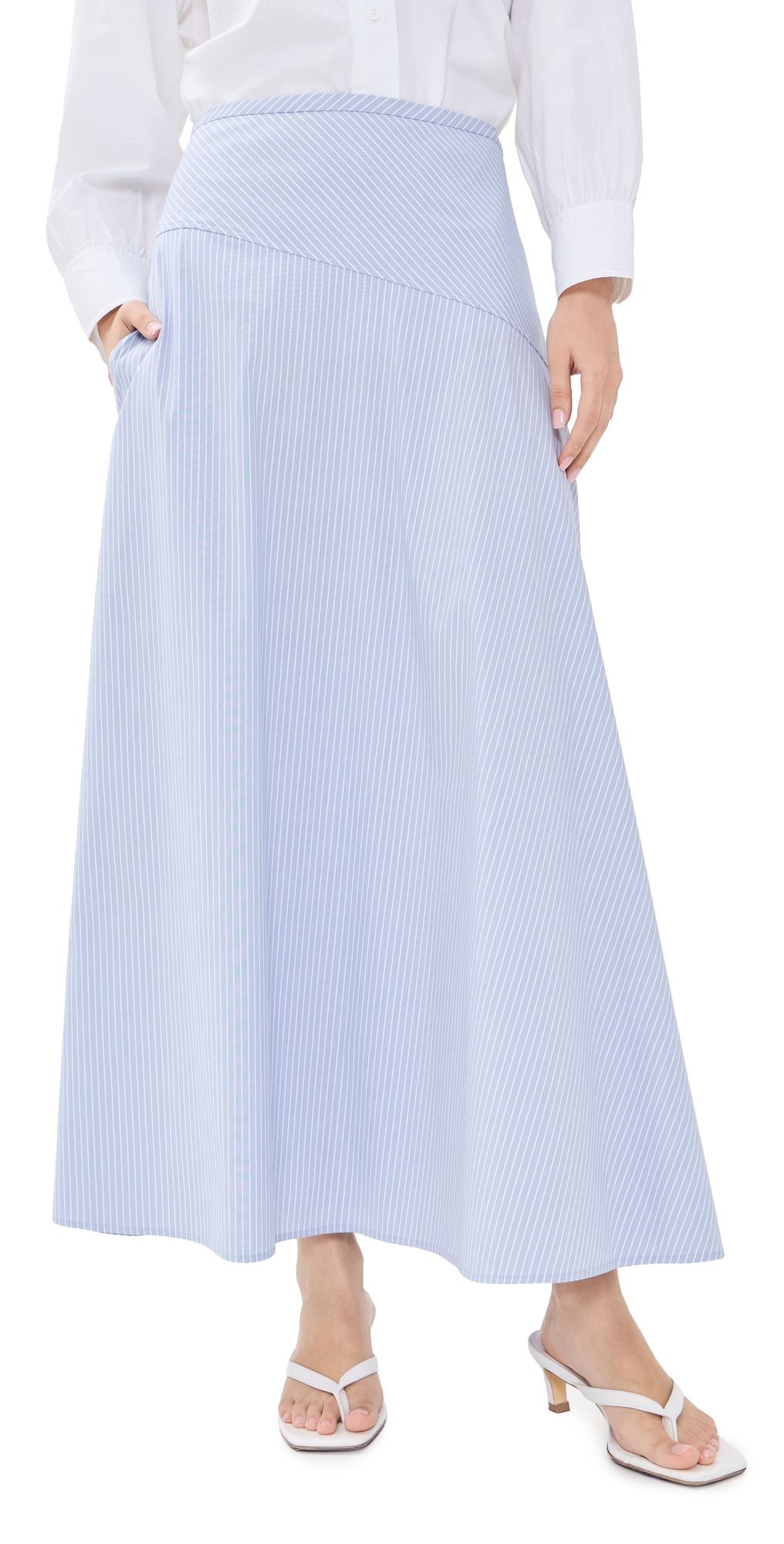 Theory Angle Yoke Skirt Blue Multi 10