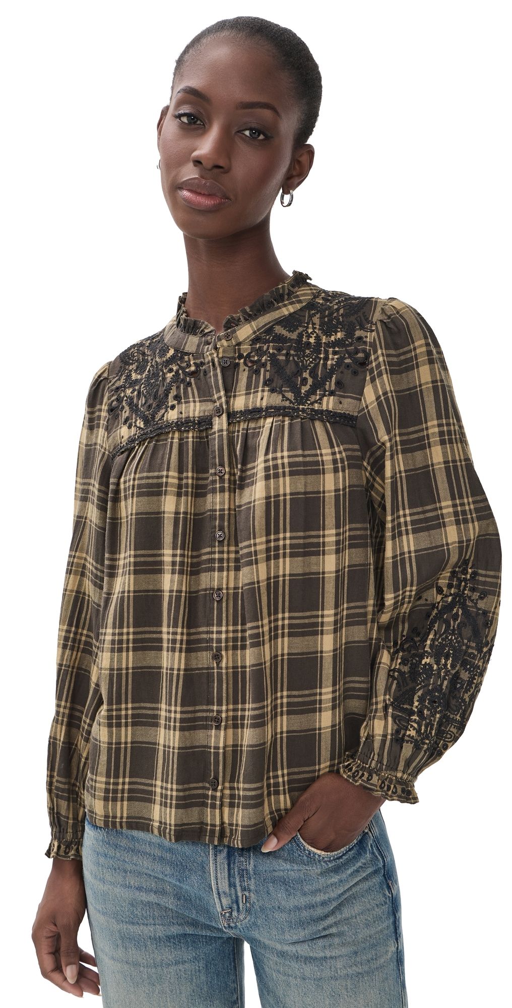 ba & sh Kaela Blouse Kaki 1