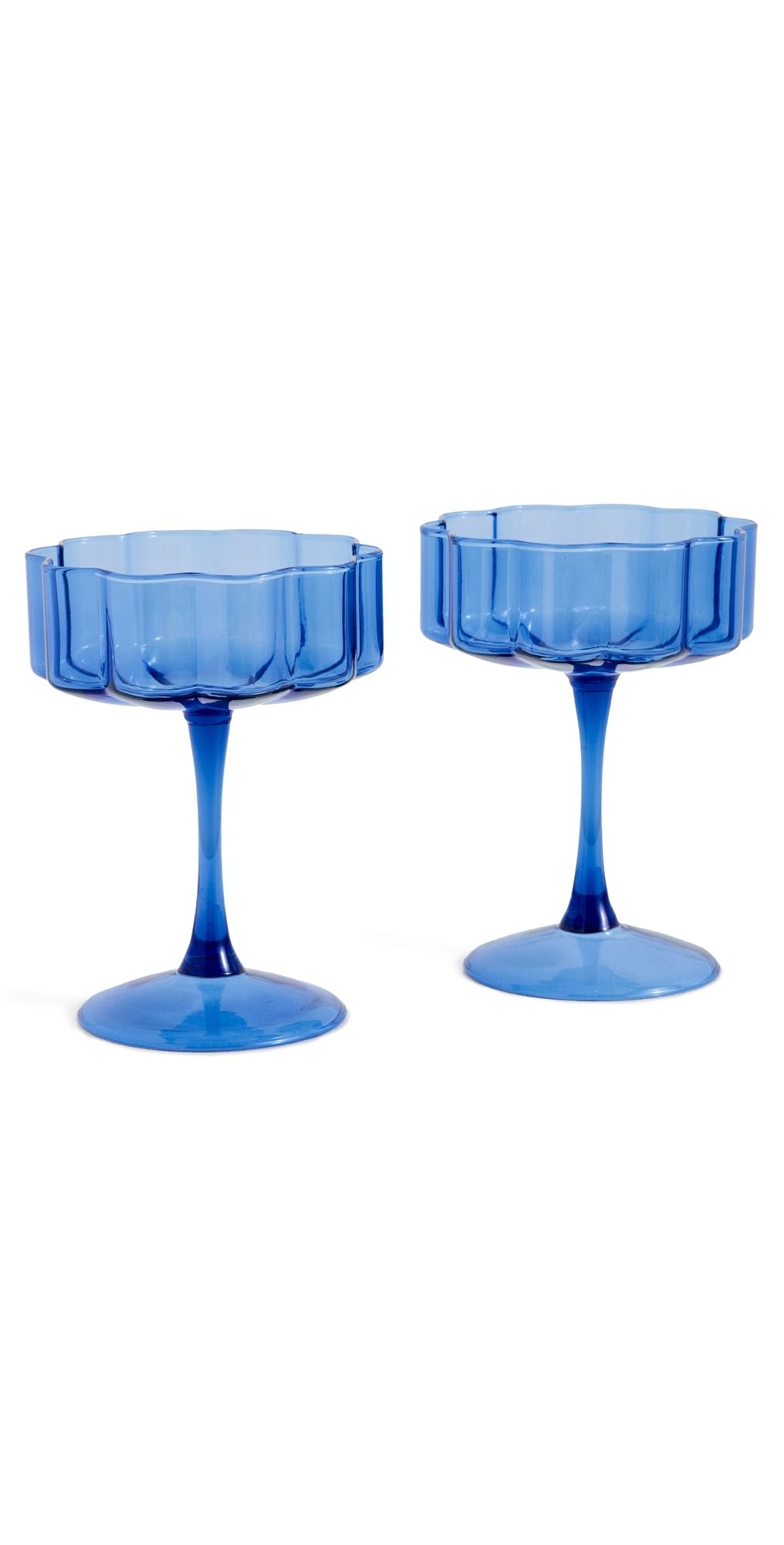 FAZEEK Wave Coupe Glasses Set of 2 Blue One Size