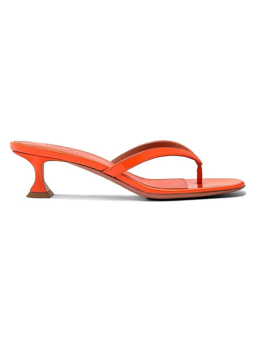 Women's Cruise Juliette 45MM Patent Leather Sandals - Patent Orange - Size 10