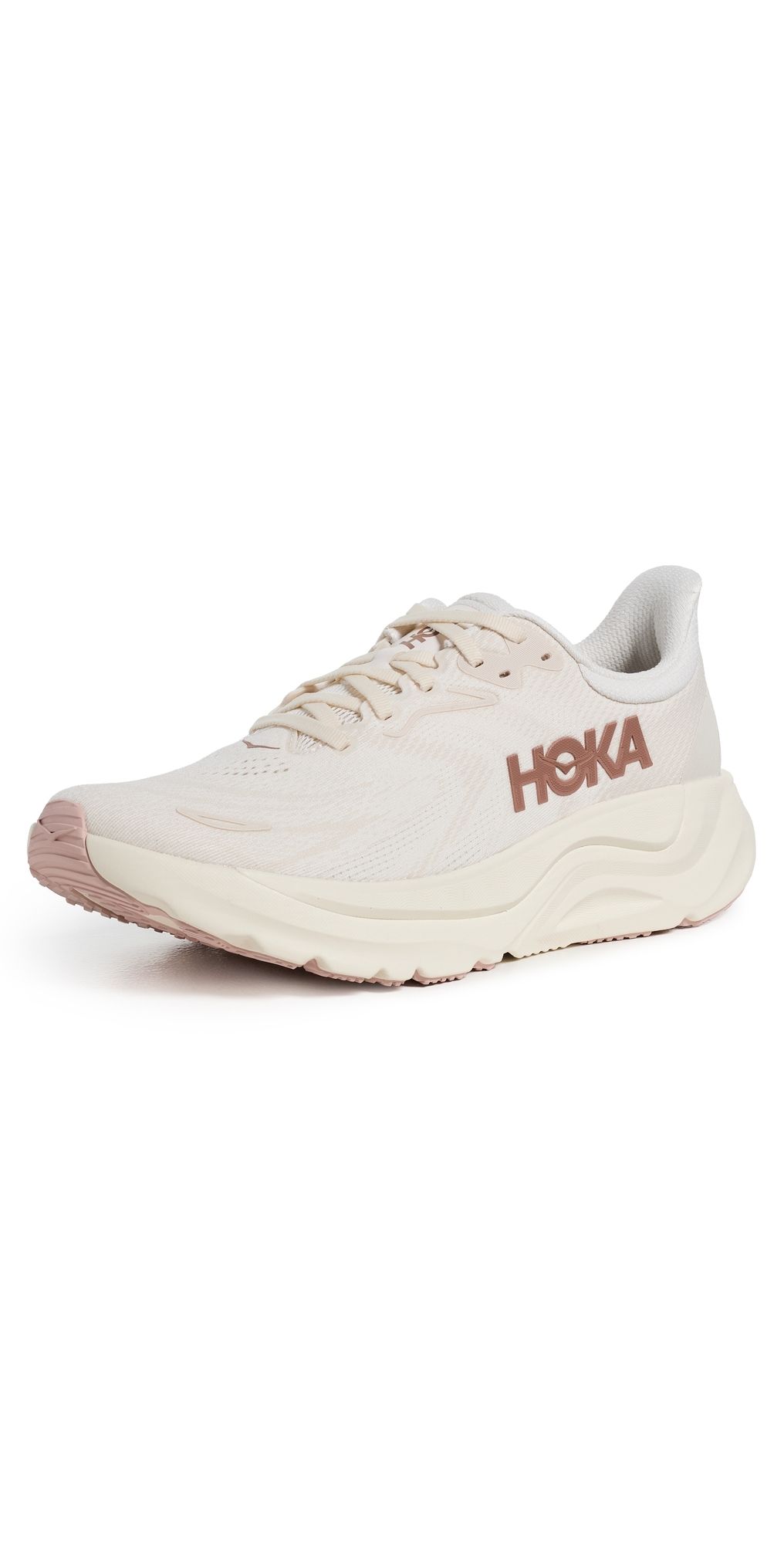 HOKA Arahi 8 Sneakers Alabaster/Rose Gold 7.5