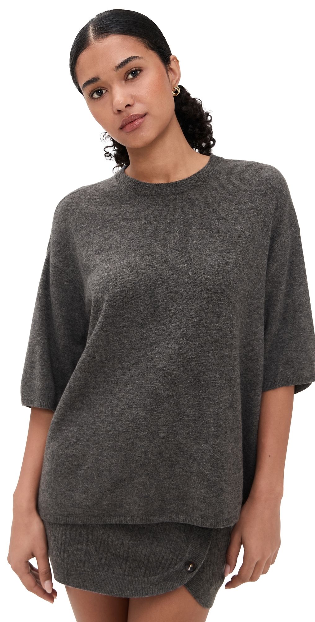 The Garment Como Oversized Tee Grey Melange 8