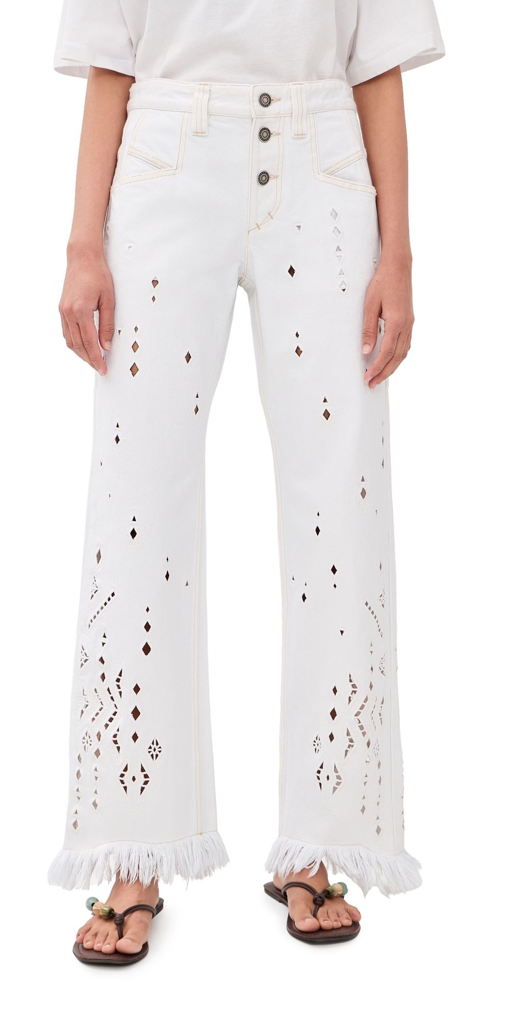 Isabel Marant Amia Jeans White 36