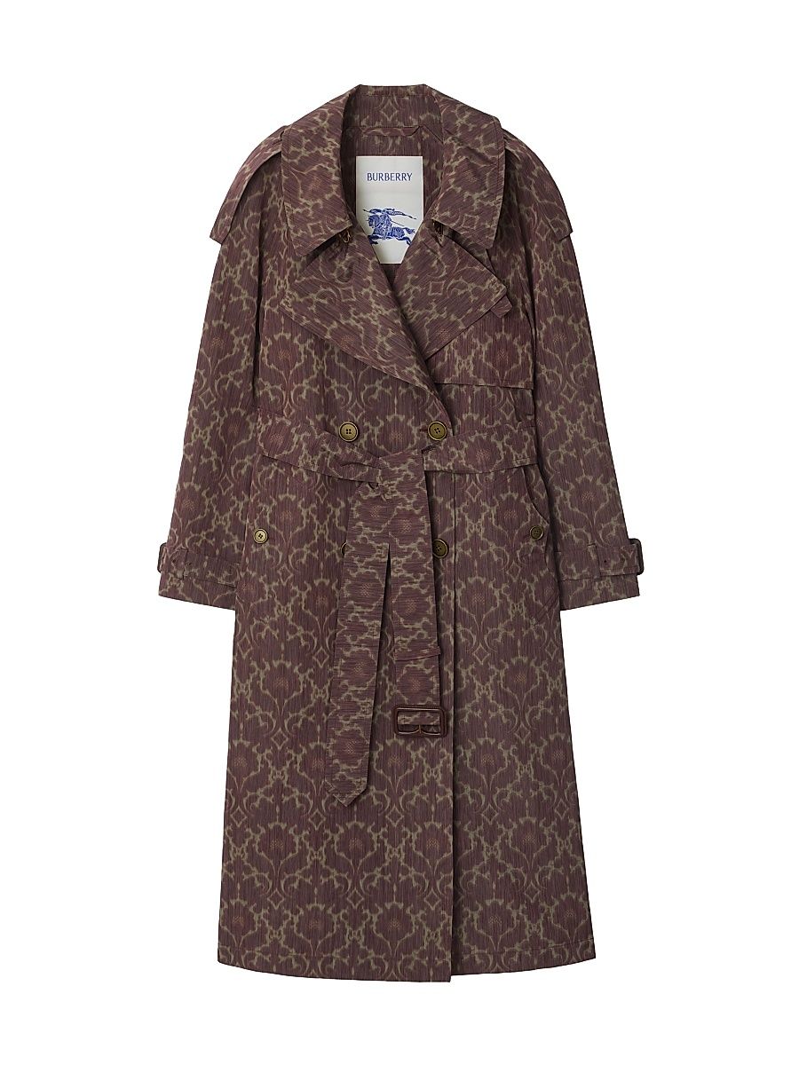 Women's Fitzrovia Printed Belted Trench Coat - Duchess Ip Pattern - Size 8