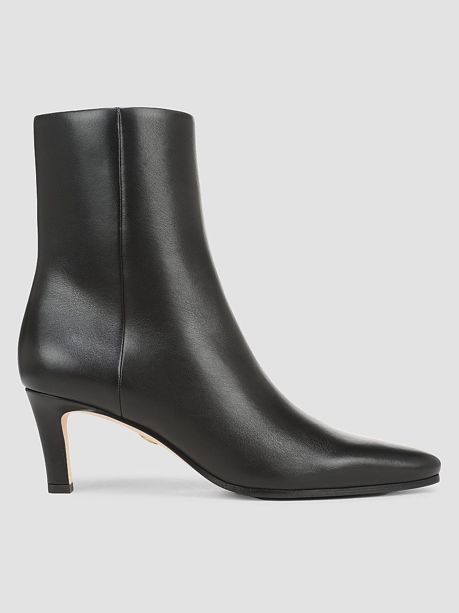 Women's Agnes 65MM Leather Ankle Boots - Black - Size 11