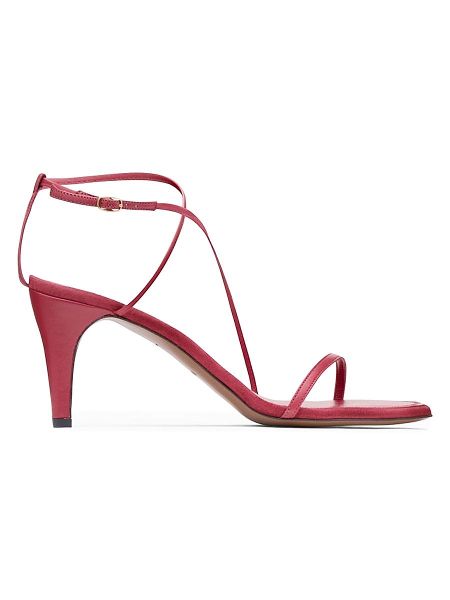 Women's Nostalgic Modernism Chamu 80MM Leather Sandals - Ruby - Size 11