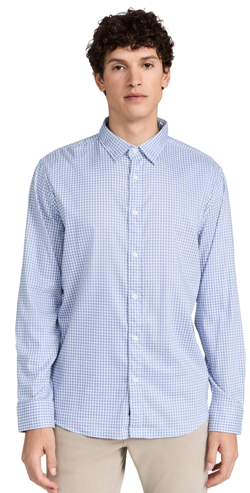 Faherty The Movement Shirt Light Blue Gingham XXL