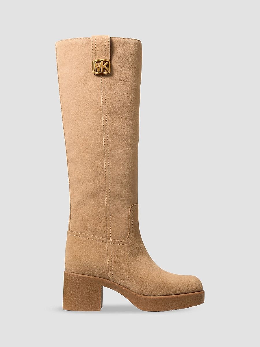 MICHAEL Michael Kors Women's Bryant 65MM Suede Knee-High Boots - Burnt Khaki - Size 5