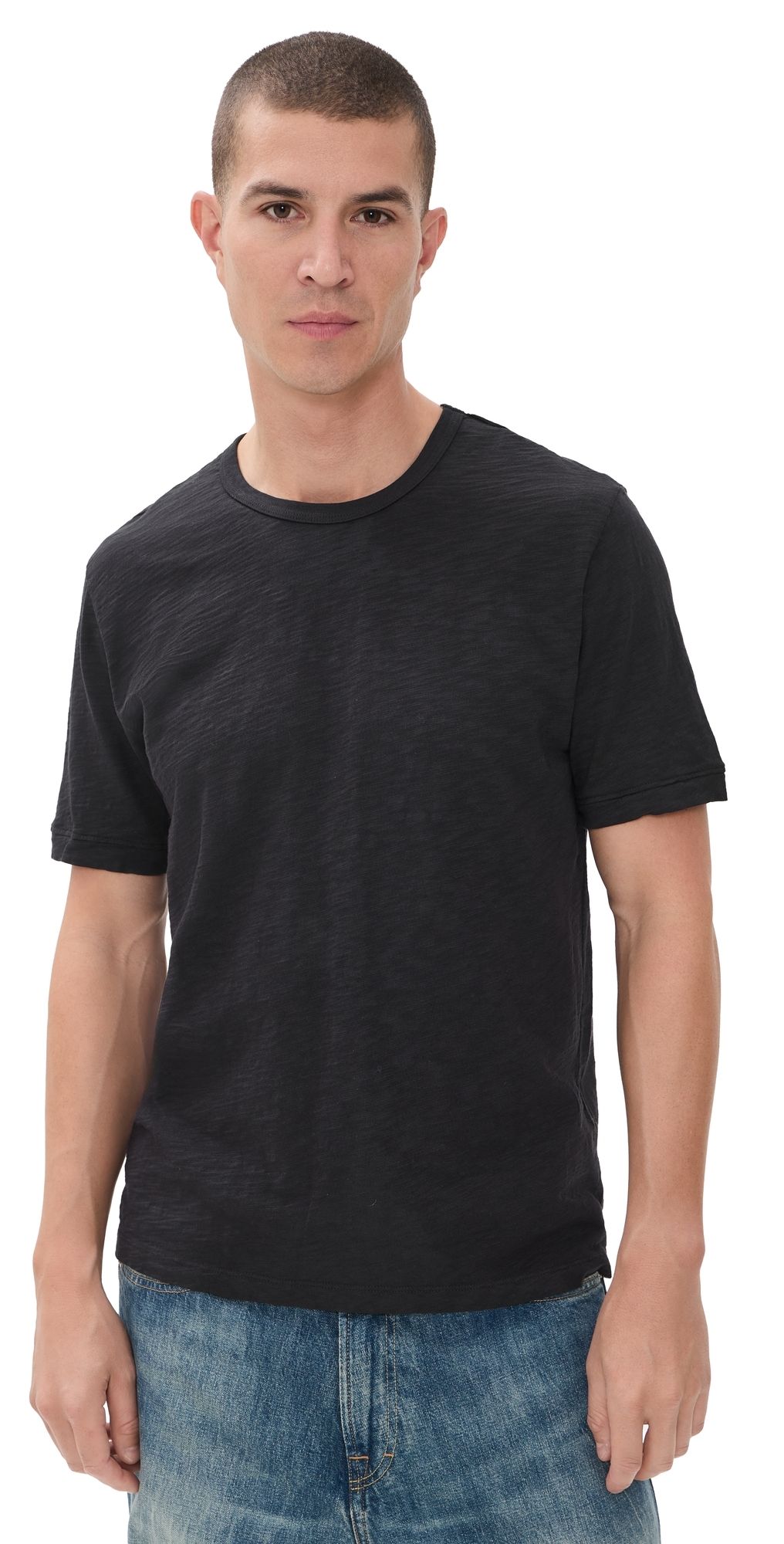 Alex Mill Standard T-Shirt In Slub Cotton- Black S
