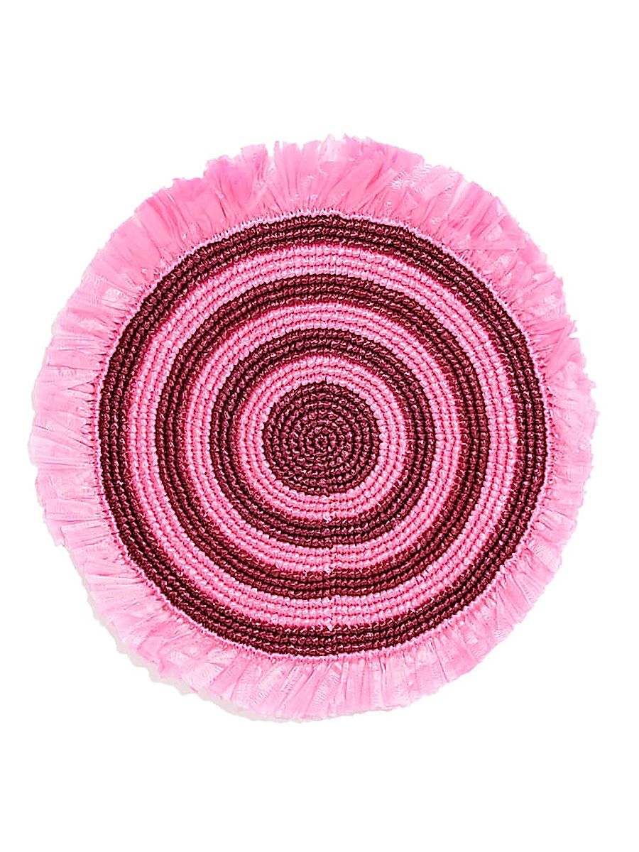 Woven Fringe Placemats Set of 4 - Pink