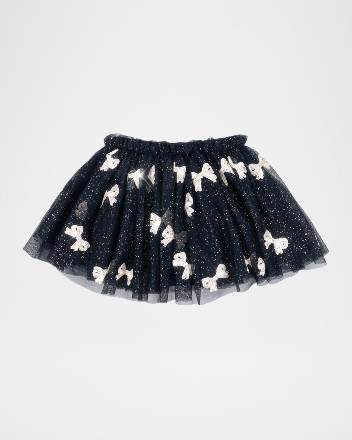 Yvonne Sequined Tulle Mini Skirt, Size 18M-8