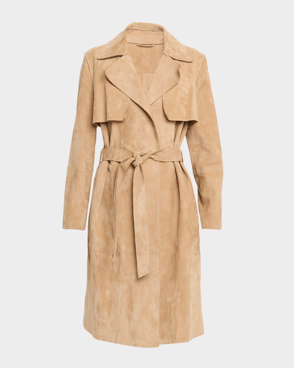Sylvie Suede Trench Coat