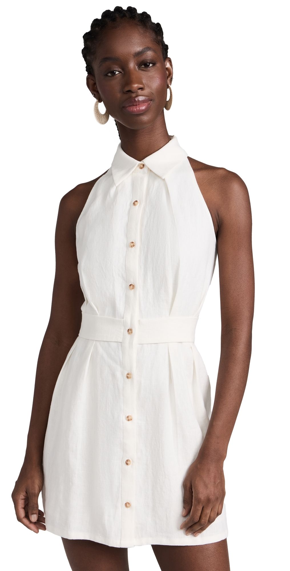 HEVRON Domino Mini Dress White XL