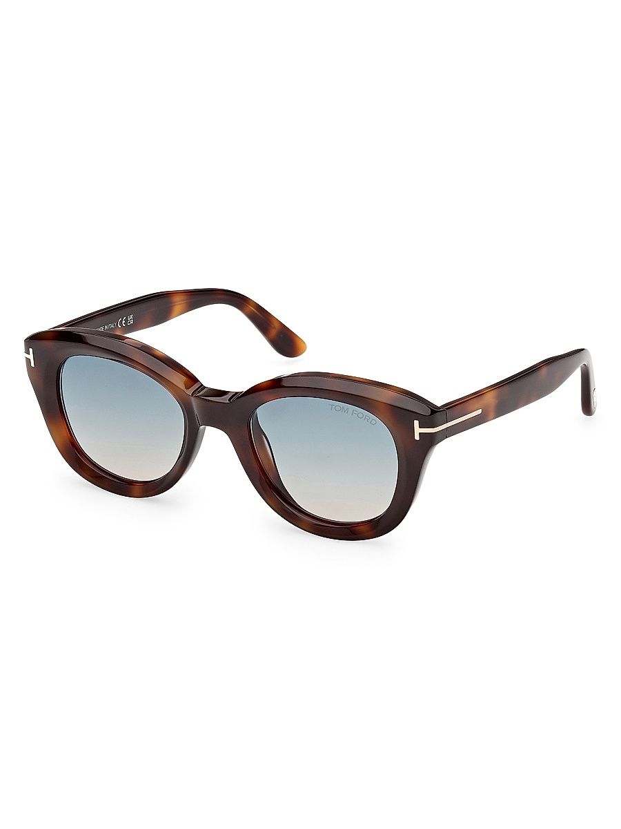 Women's Nika 49MM Oval Sunglasses - Brown Turquoise
