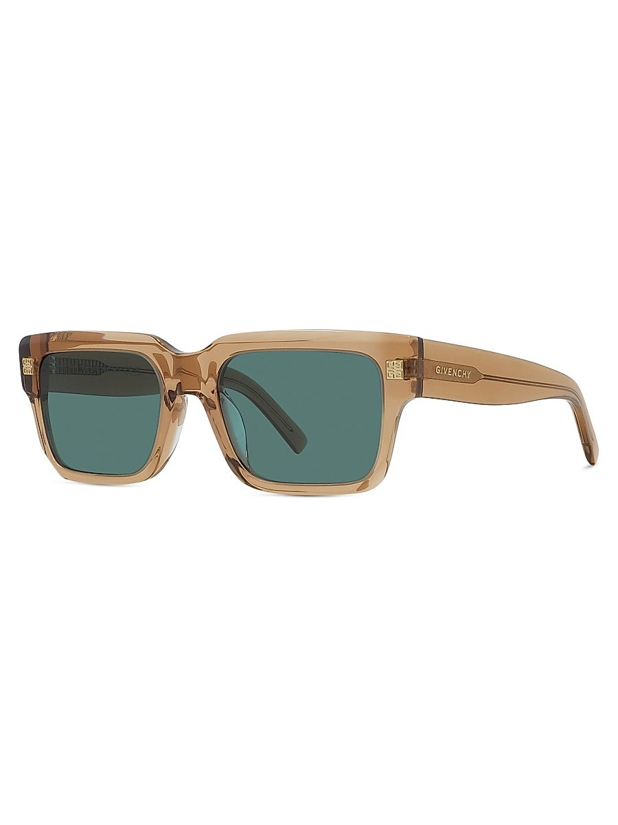 Men's GV Day 53MM Geometric Sunglasses - Light Brown Green