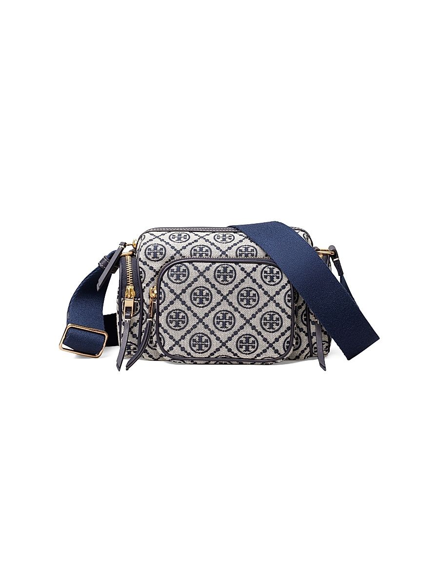 Women's T Monogram Jacquard Crossbody Bag - Tory Navy